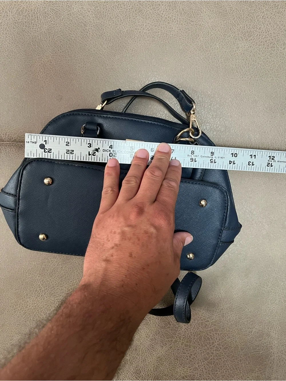 Lovevook Classic Navy Dome Satchel Handbag - Unbranded